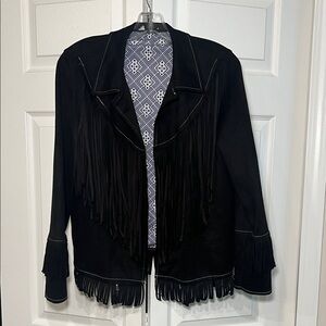 Black Fringe Women's Jacket